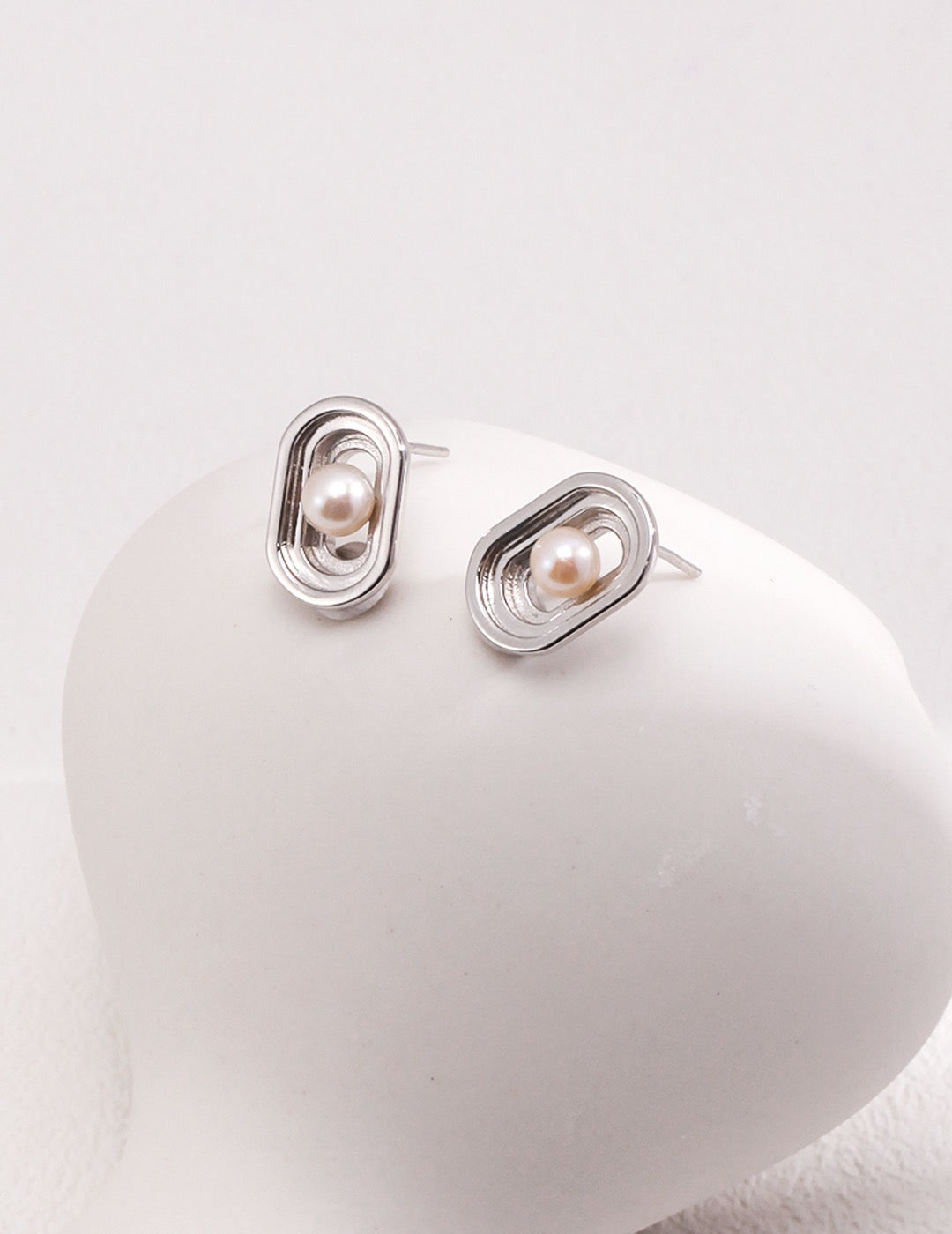 Sterling Silver Pearl Earrings #2