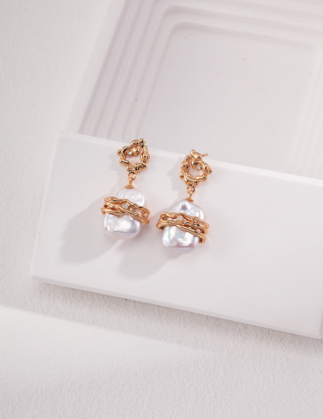 Baroque Pearl Earrings #3