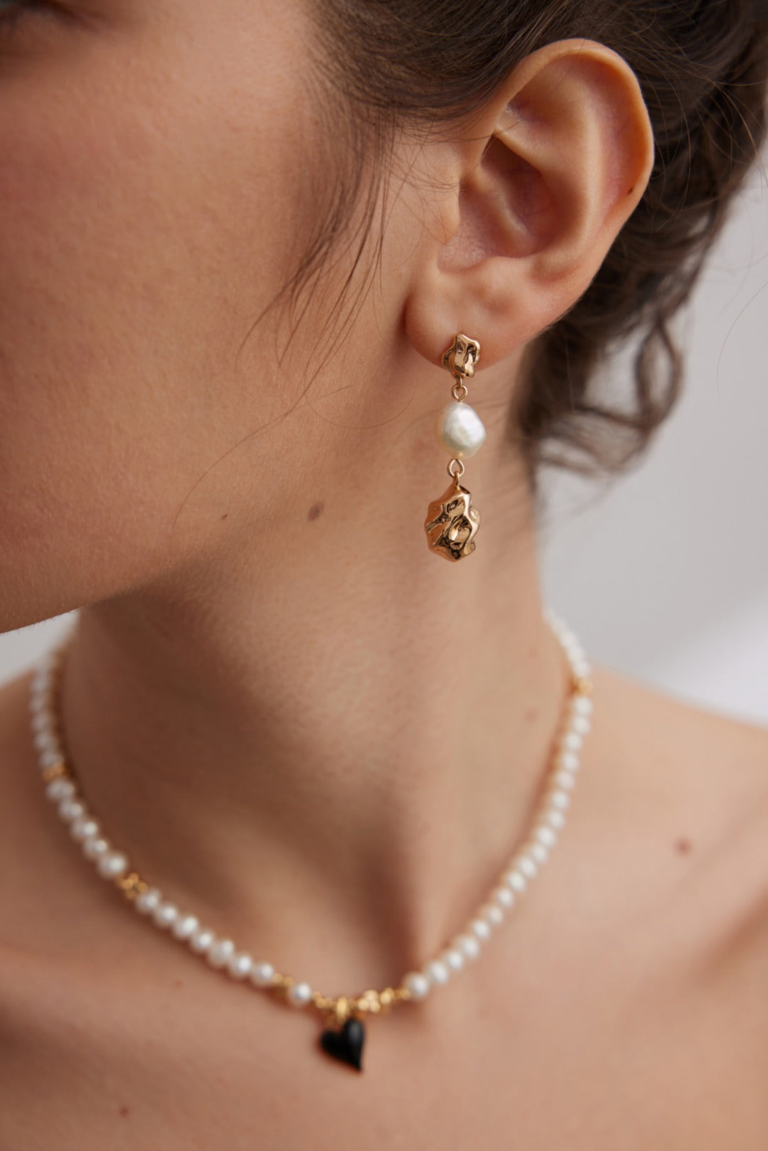 Baroque Pearl Earrings #1